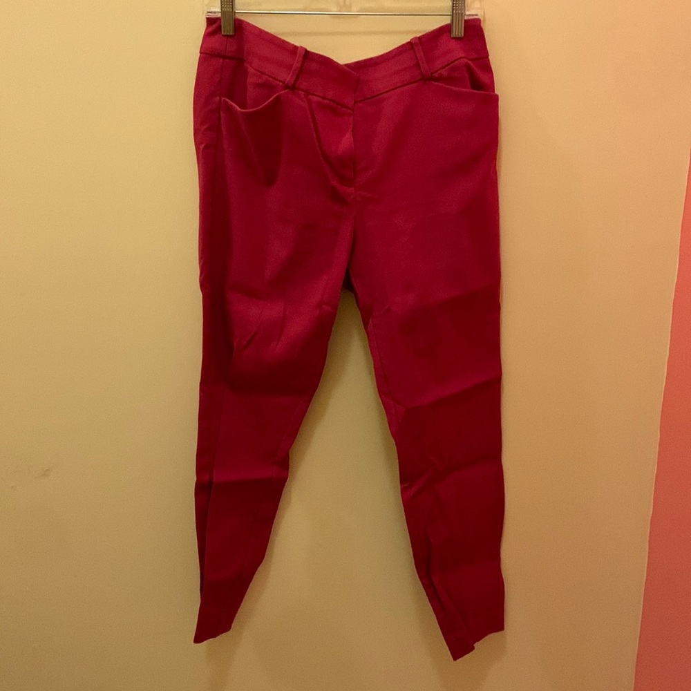 Loft Cranberry Marisa Skinny Crop Pants